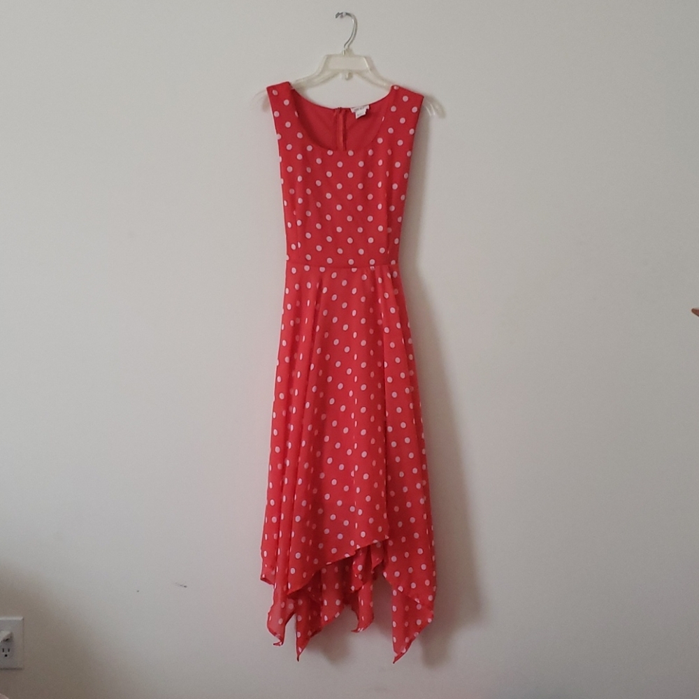 Orange Polka Dot Dress
